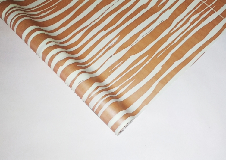 Пленка матовая двуст. "Зебра" золото на салатовом пастель